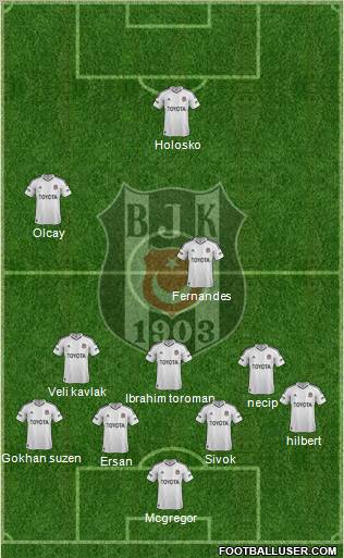 Besiktas JK Formation 2013