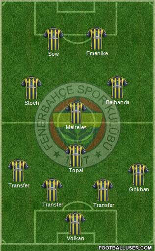 Fenerbahçe SK Formation 2013