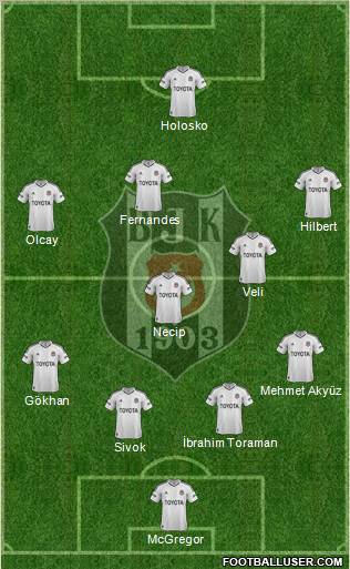 Besiktas JK Formation 2013