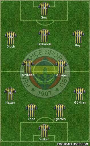 Fenerbahçe SK Formation 2013