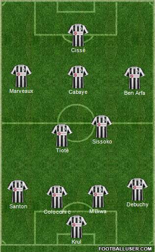 Newcastle United Formation 2013