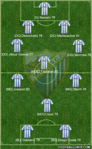 Málaga C.F., S.A.D. Formation 2013