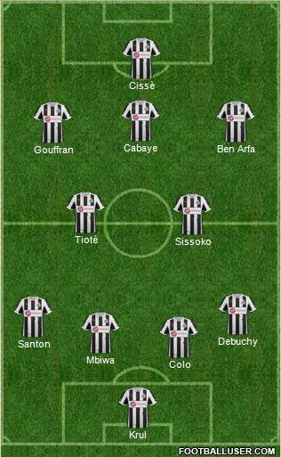 Newcastle United Formation 2013