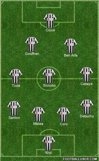 Newcastle United Formation 2013