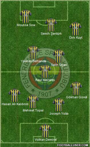 Fenerbahçe SK Formation 2013