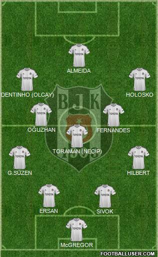 Besiktas JK Formation 2013