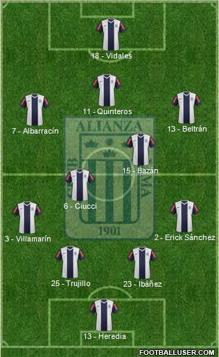 C Alianza Lima Formation 2013