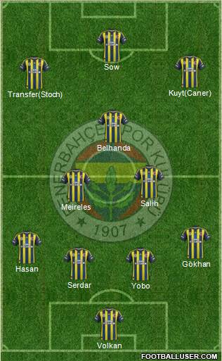 Fenerbahçe SK Formation 2013