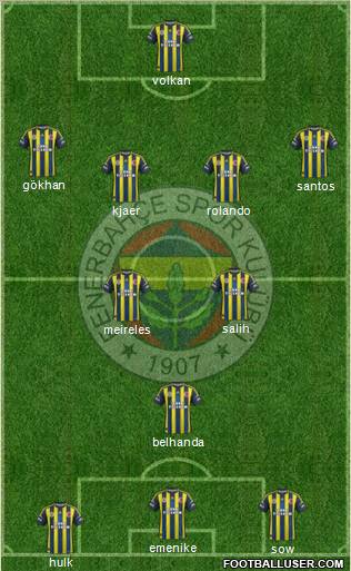 Fenerbahçe SK Formation 2013