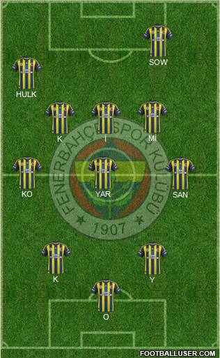 Fenerbahçe SK Formation 2013
