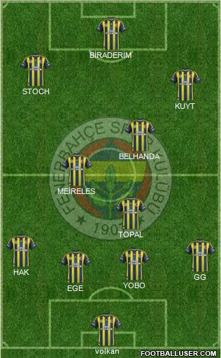 Fenerbahçe SK Formation 2013