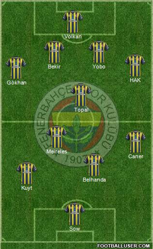 Fenerbahçe SK Formation 2013