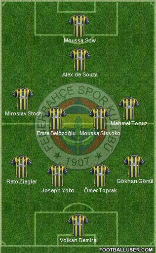 Fenerbahçe SK Formation 2013