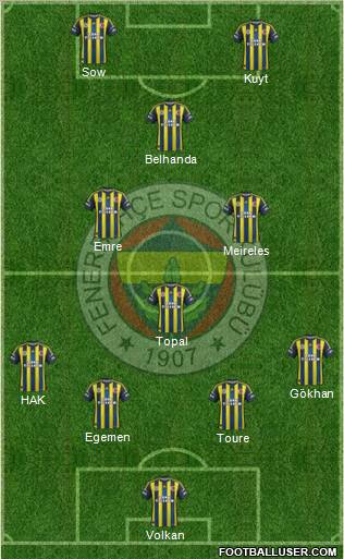 Fenerbahçe SK Formation 2013