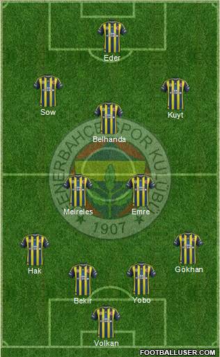 Fenerbahçe SK Formation 2013