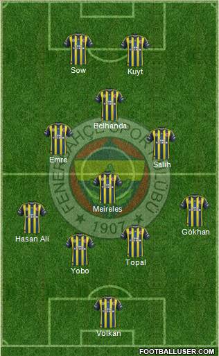 Fenerbahçe SK Formation 2013
