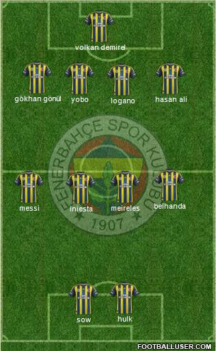 Fenerbahçe SK Formation 2013