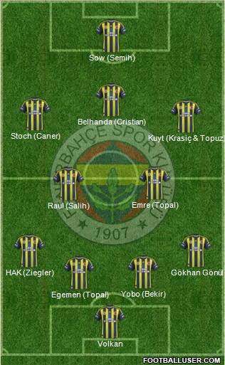 Fenerbahçe SK Formation 2013