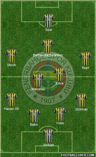 Fenerbahçe SK Formation 2013