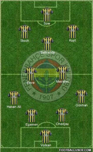 Fenerbahçe SK Formation 2013