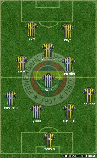 Fenerbahçe SK Formation 2013