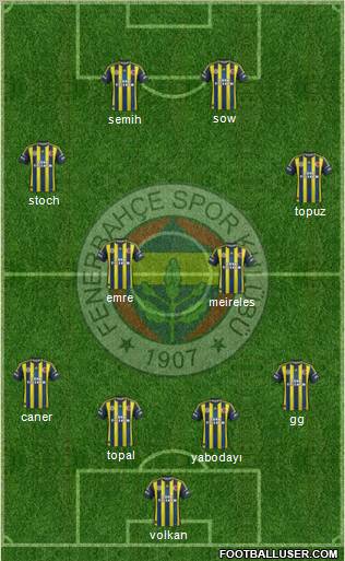 Fenerbahçe SK Formation 2013