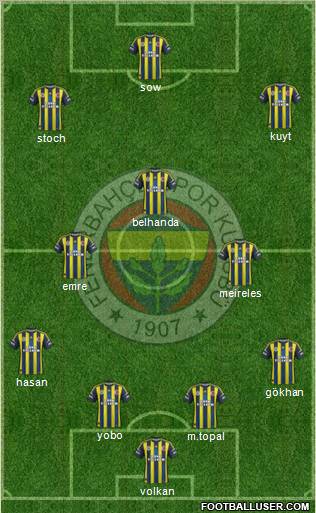 Fenerbahçe SK Formation 2013