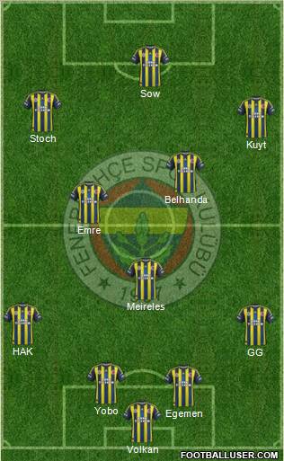Fenerbahçe SK Formation 2013