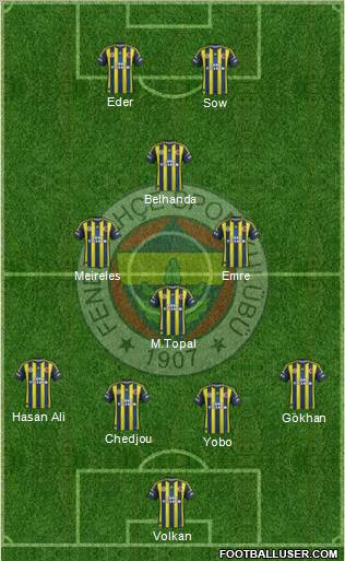 Fenerbahçe SK Formation 2013