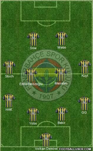 Fenerbahçe SK Formation 2013