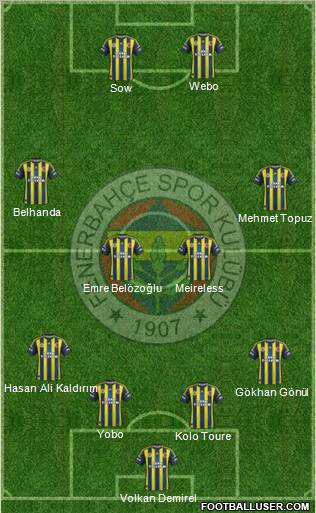 Fenerbahçe SK Formation 2013
