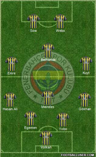 Fenerbahçe SK Formation 2013