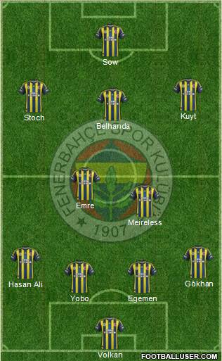 Fenerbahçe SK Formation 2013