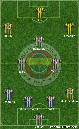 Fenerbahçe SK Formation 2013