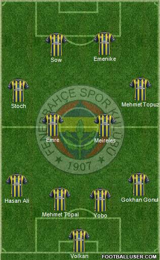Fenerbahçe SK Formation 2013