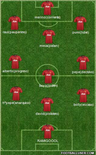 Manchester United Formation 2013