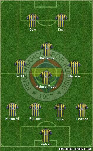 Fenerbahçe SK Formation 2013