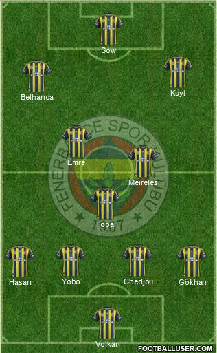 Fenerbahçe SK Formation 2013