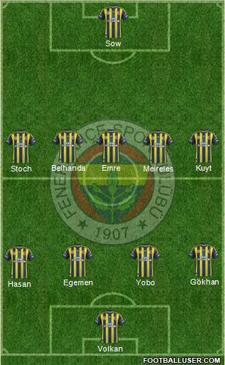 Fenerbahçe SK Formation 2013