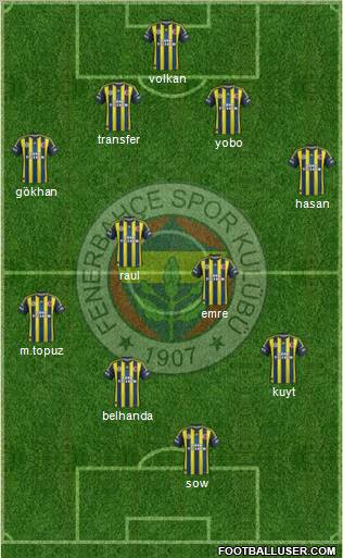 Fenerbahçe SK Formation 2013
