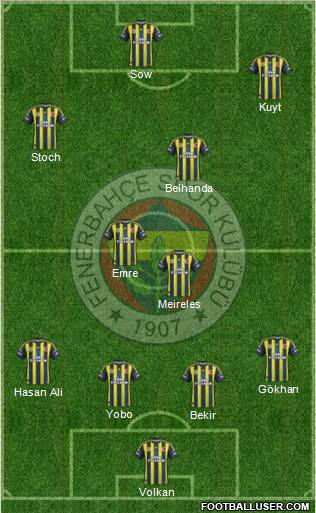 Fenerbahçe SK Formation 2013