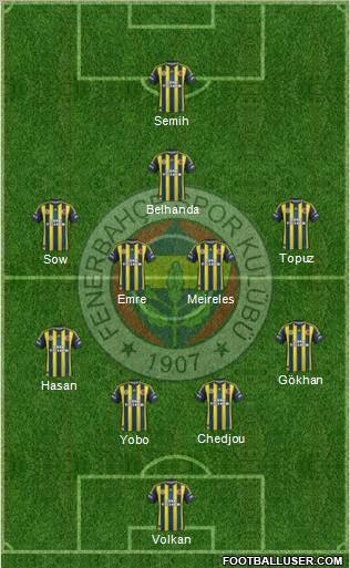 Fenerbahçe SK Formation 2013