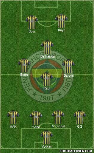 Fenerbahçe SK Formation 2013