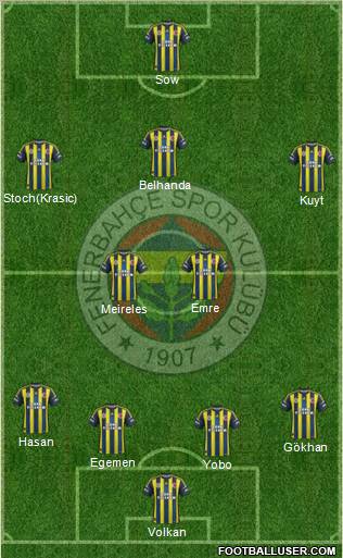 Fenerbahçe SK Formation 2013