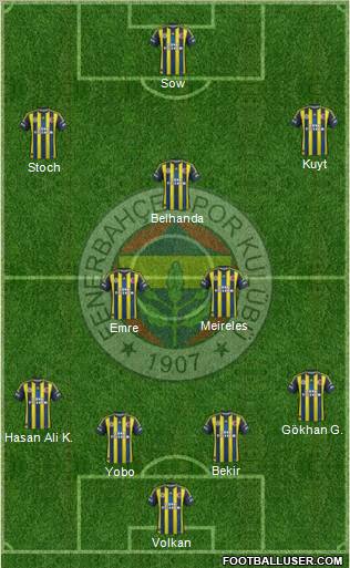Fenerbahçe SK Formation 2013