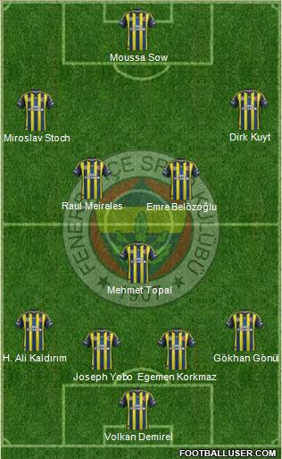 Fenerbahçe SK Formation 2013