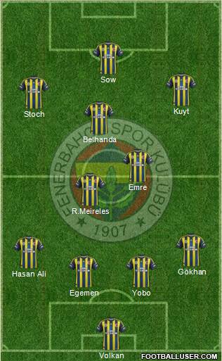 Fenerbahçe SK Formation 2013