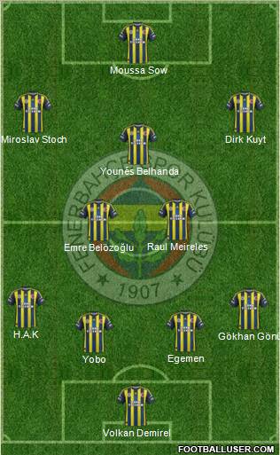 Fenerbahçe SK Formation 2013
