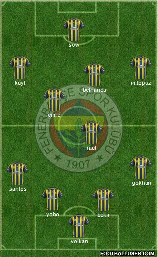 Fenerbahçe SK Formation 2013