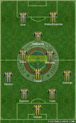 Fenerbahçe SK Formation 2013